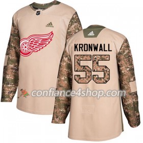 Adidas Maillot de Hockey Detroit Red Wings Niklas Kronwall 55 2017-2018 Camo Veterans Day Practice Authentic - Homme